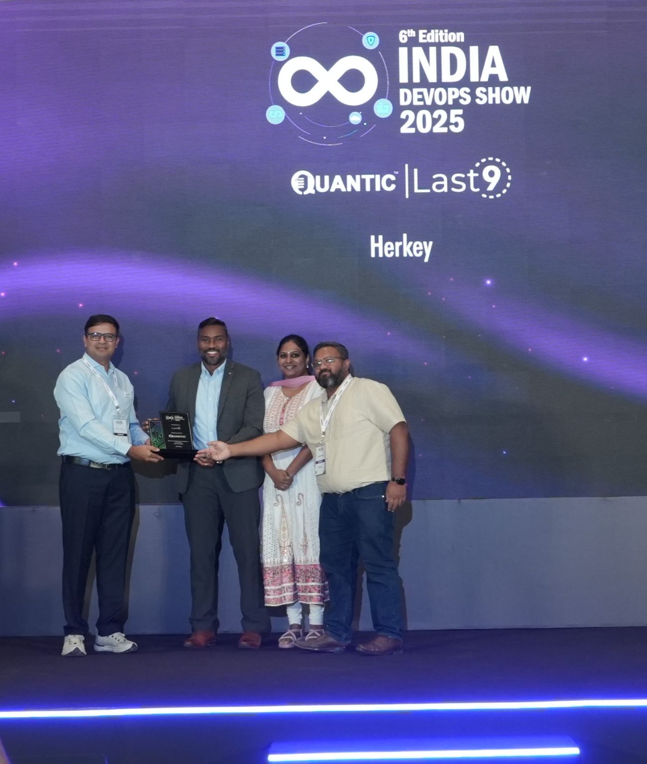 Best Cost Reduction Initiative in DevOps award certificate